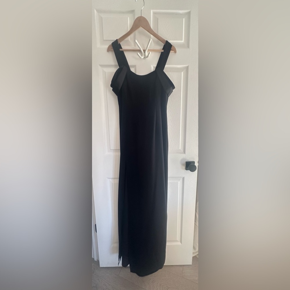 Halston Heritage Cold Shoulder Fitted High Slit Gown, Size 6